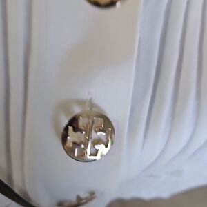 Tory Burch Ivory Blouse with Metallic Accents